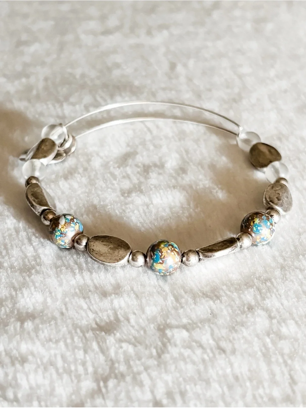 Alex and Ani Cosmo Beaded Bangle - Silver